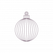 Bauble line illustration