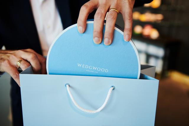 Wedgwood blue box and bag