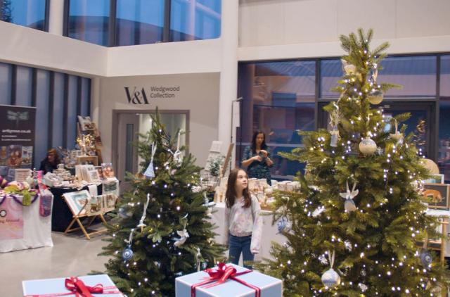 Christmas market in world of wedgwood atrium