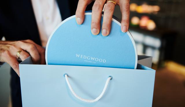 Wedgwood blue box and bag