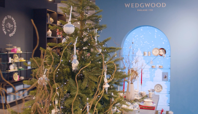 Wedgwood store and Christmas tree