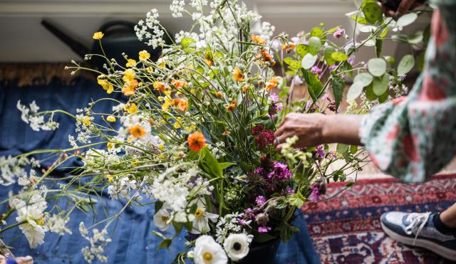 Autumn floral display