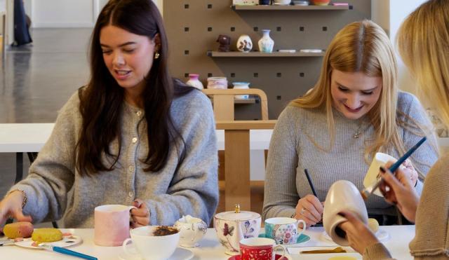Galentines Pottery Painting
